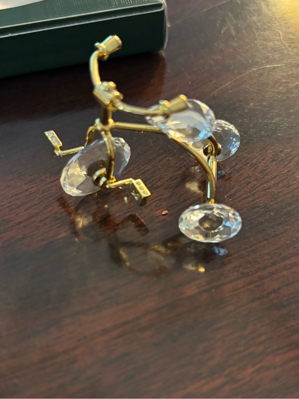 Swarovski Gold-Tone Tricycle with Clear Crystals
